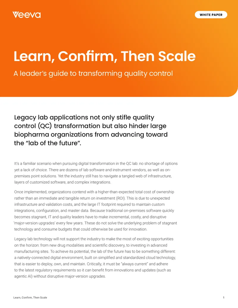 Guide to Transforming Quality Control in Biopharma