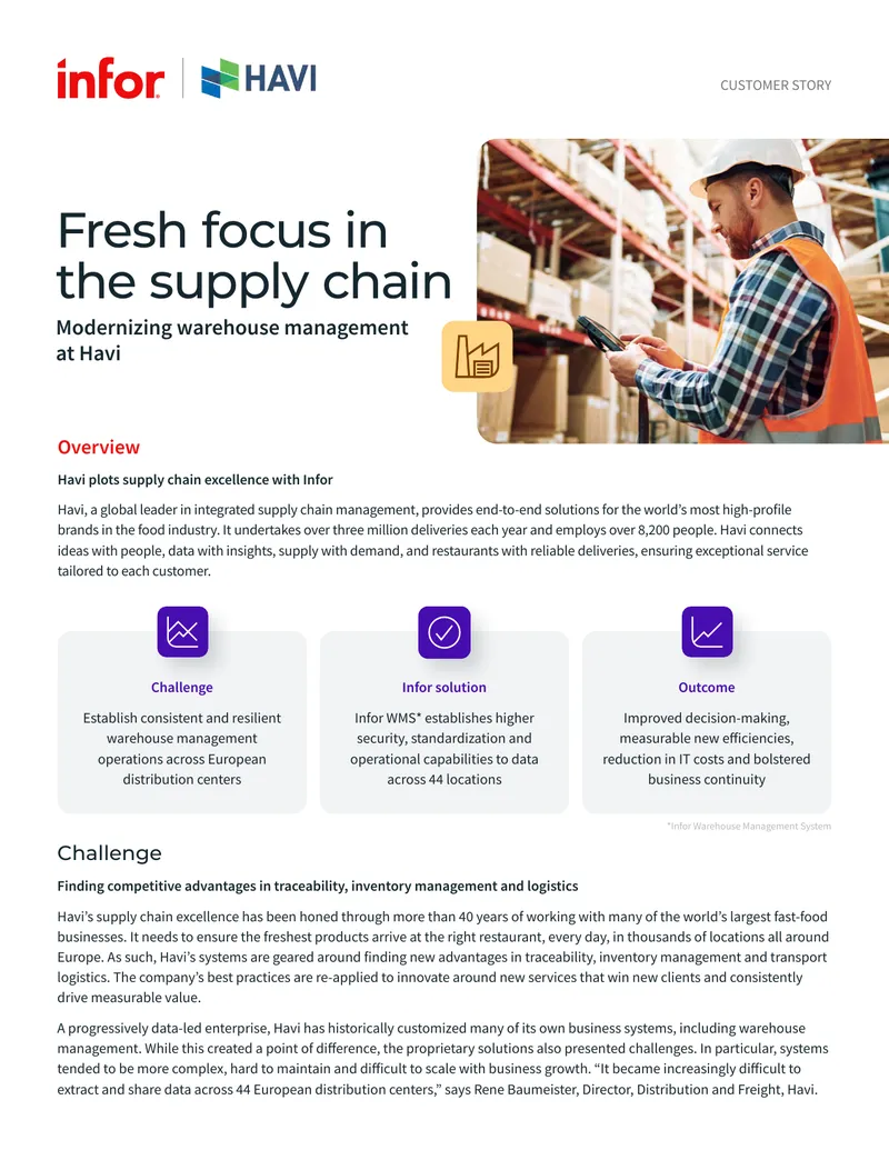 Modernizing Warehouse Management at Havi