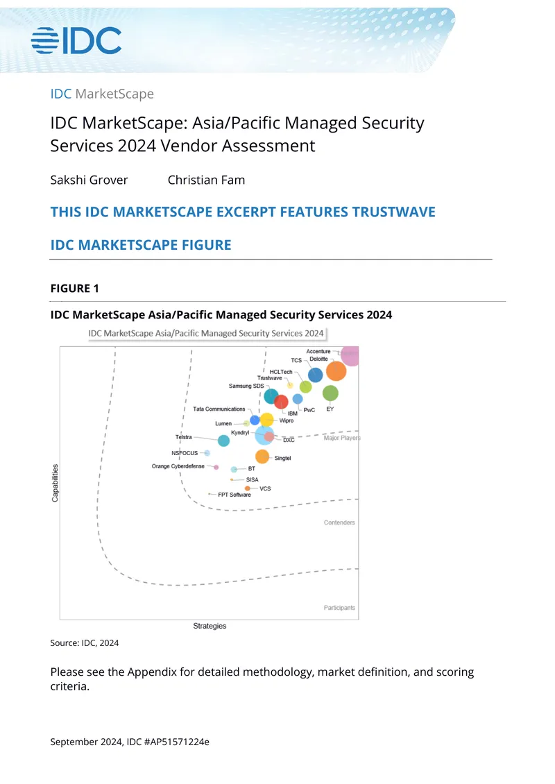 Asia/Pacific Managed Security Services 2024 Vendor Assessment