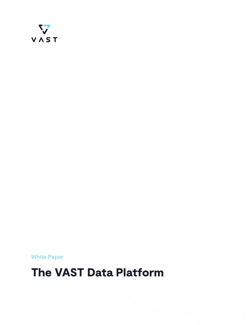VAST Data Platform Overview and Architecture