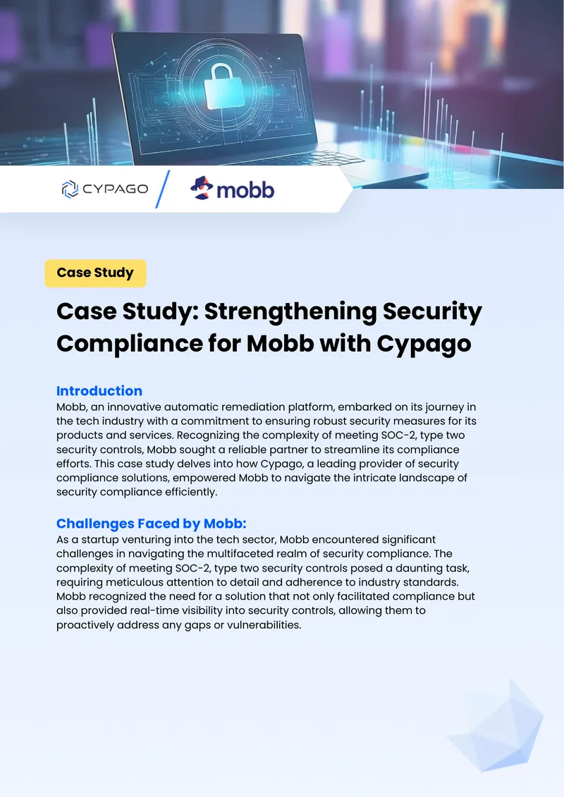 Case Study on Mobb's Security Compliance Journey