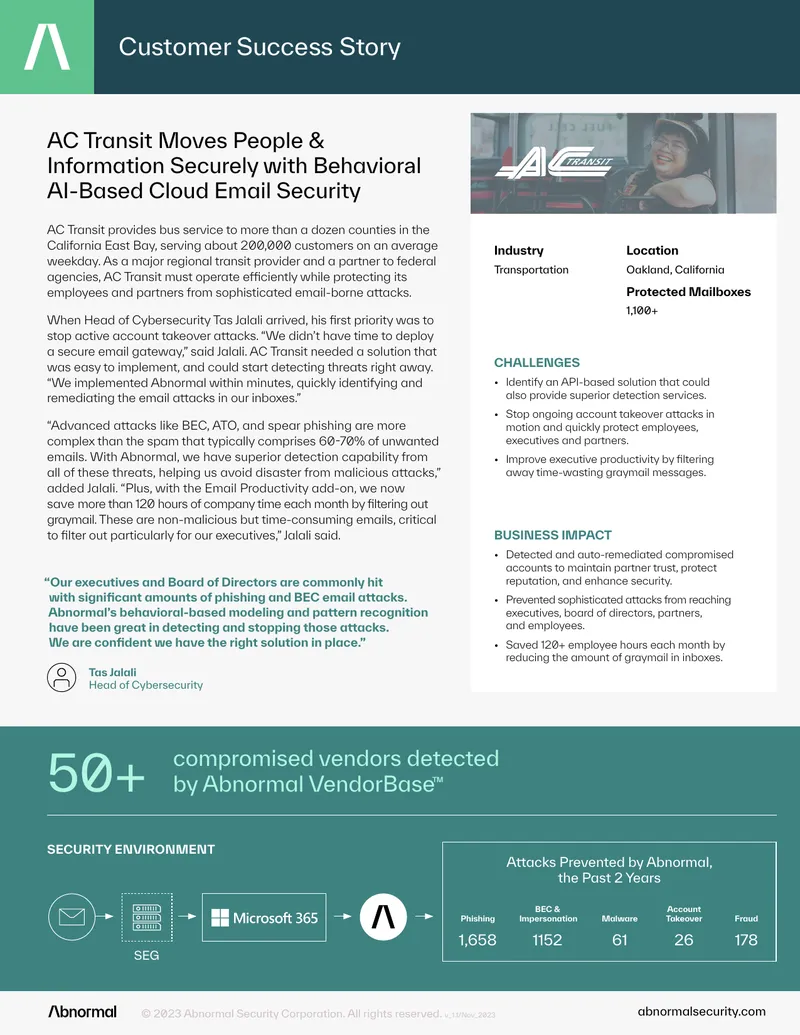 AC Transit Email Security Implementation Case Study