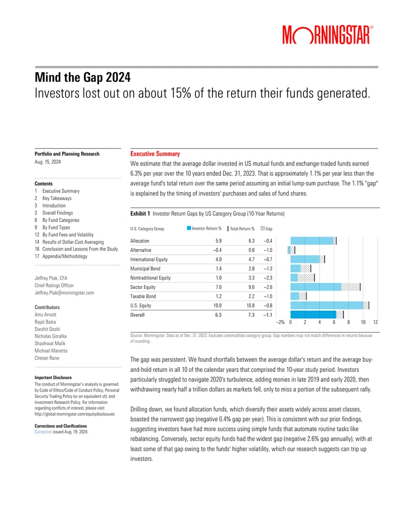 Mind the Gap 2024 Investor Return Analysis