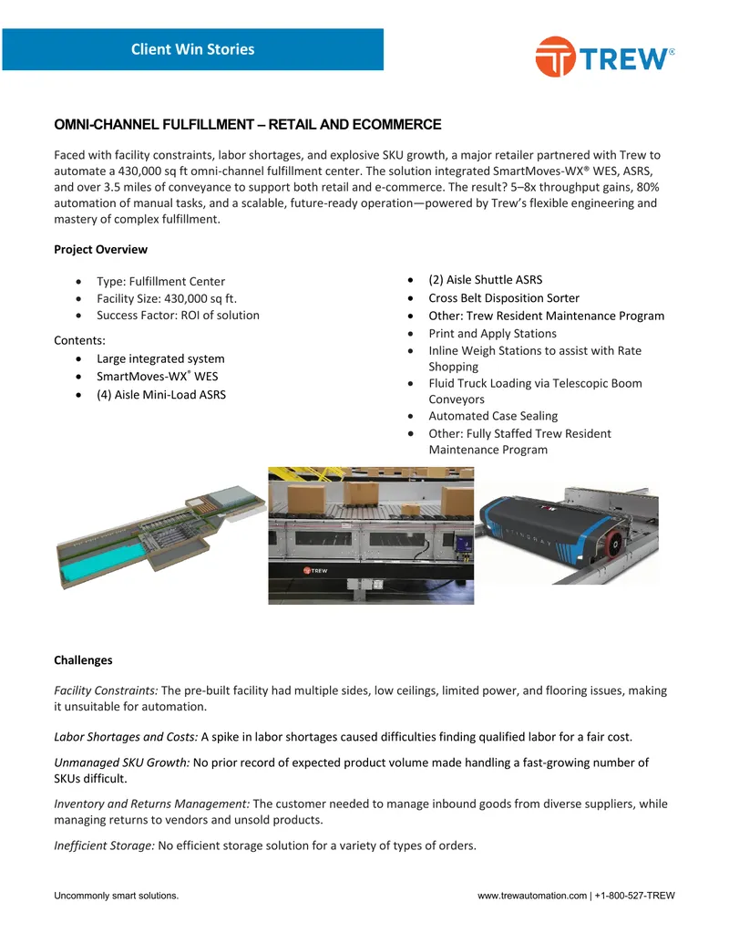 Omni-Channel Fulfillment Center Automation Case Study