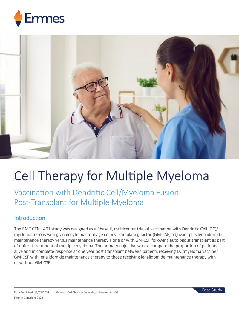 Cell Therapy Study for Multiple Myeloma