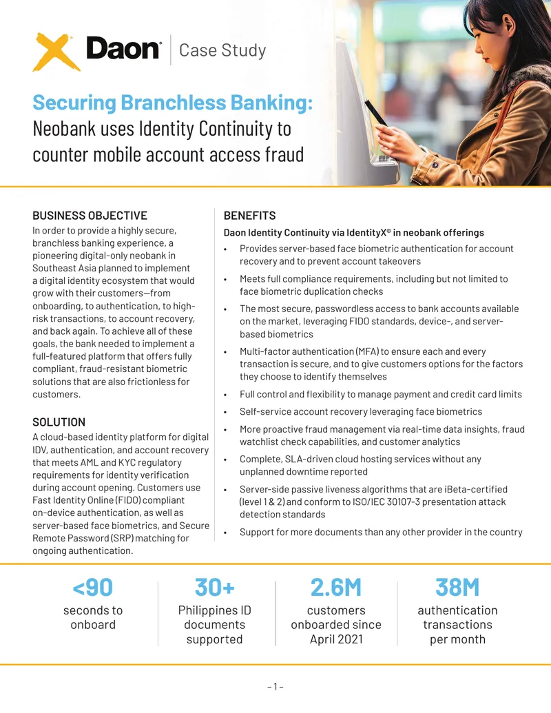 Securing Branchless Banking with Identity Continuity