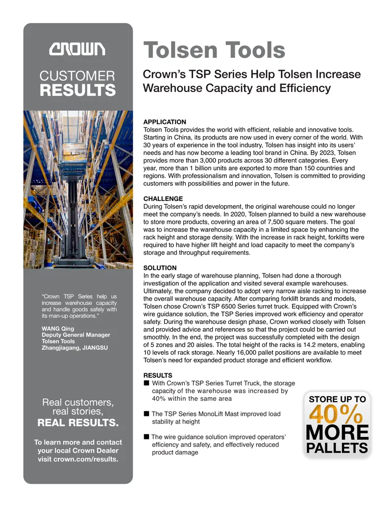 Warehouse Capacity Enhancement Project for Tolsen Tools