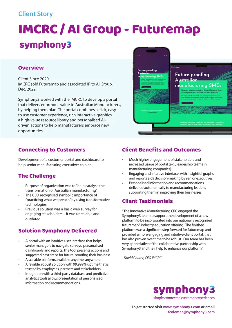 Customer Portal Development for Manufacturing Executives