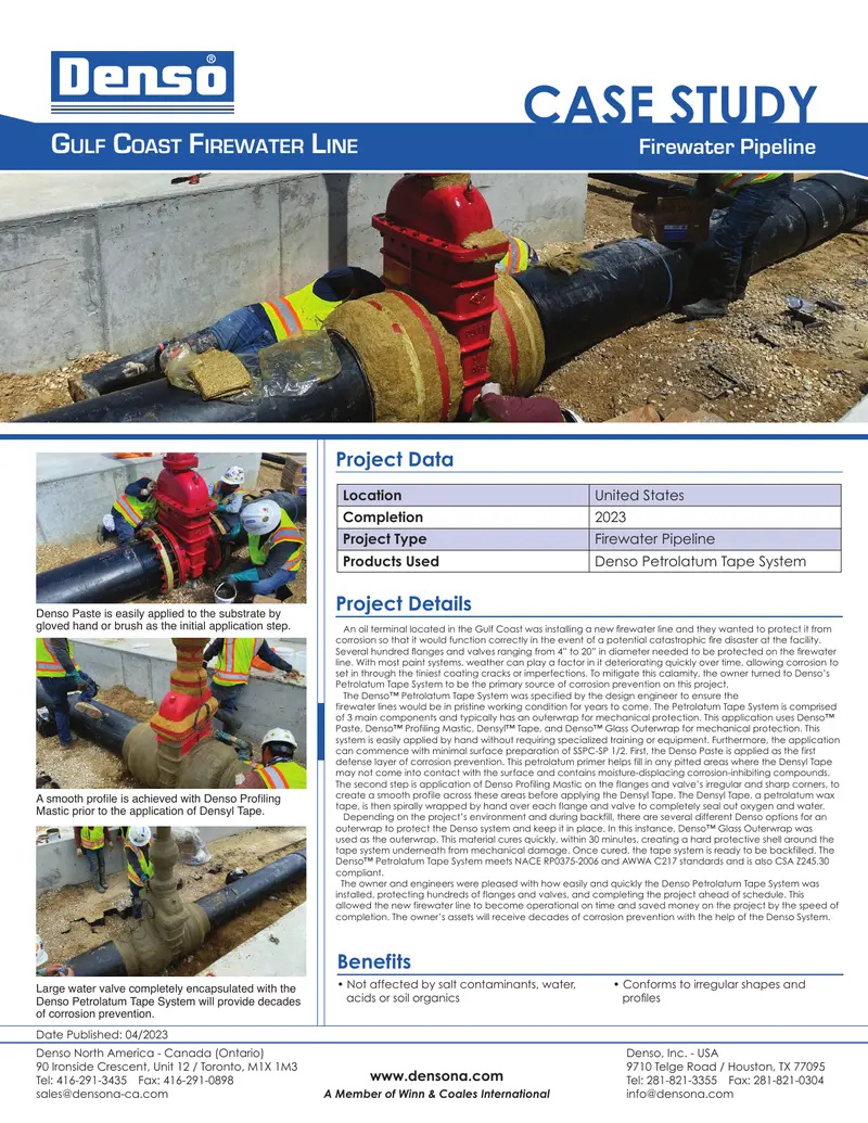 Gulf Coast Firewater Line Case Study