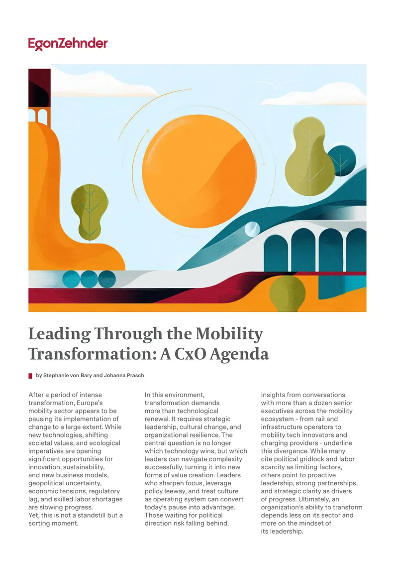 Leadership Strategies for Mobility Transformation