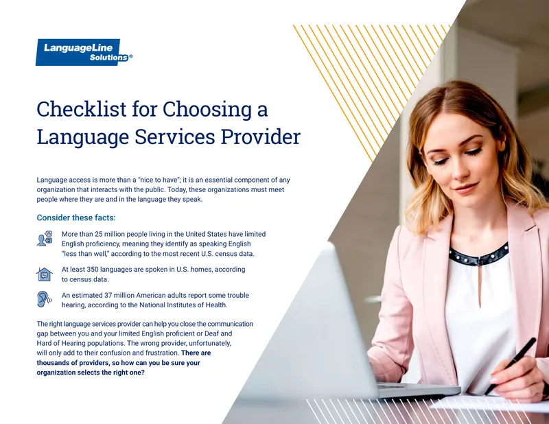 Checklist for Choosing a Language Services Provider