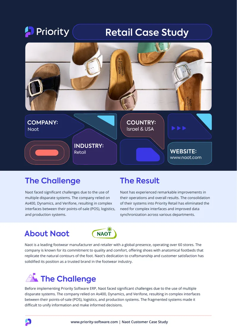 Naot Footwear Retail Case Study preview page 1