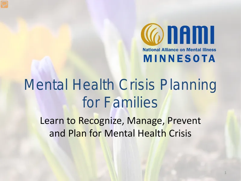 Mental Health Crisis Planning for Families