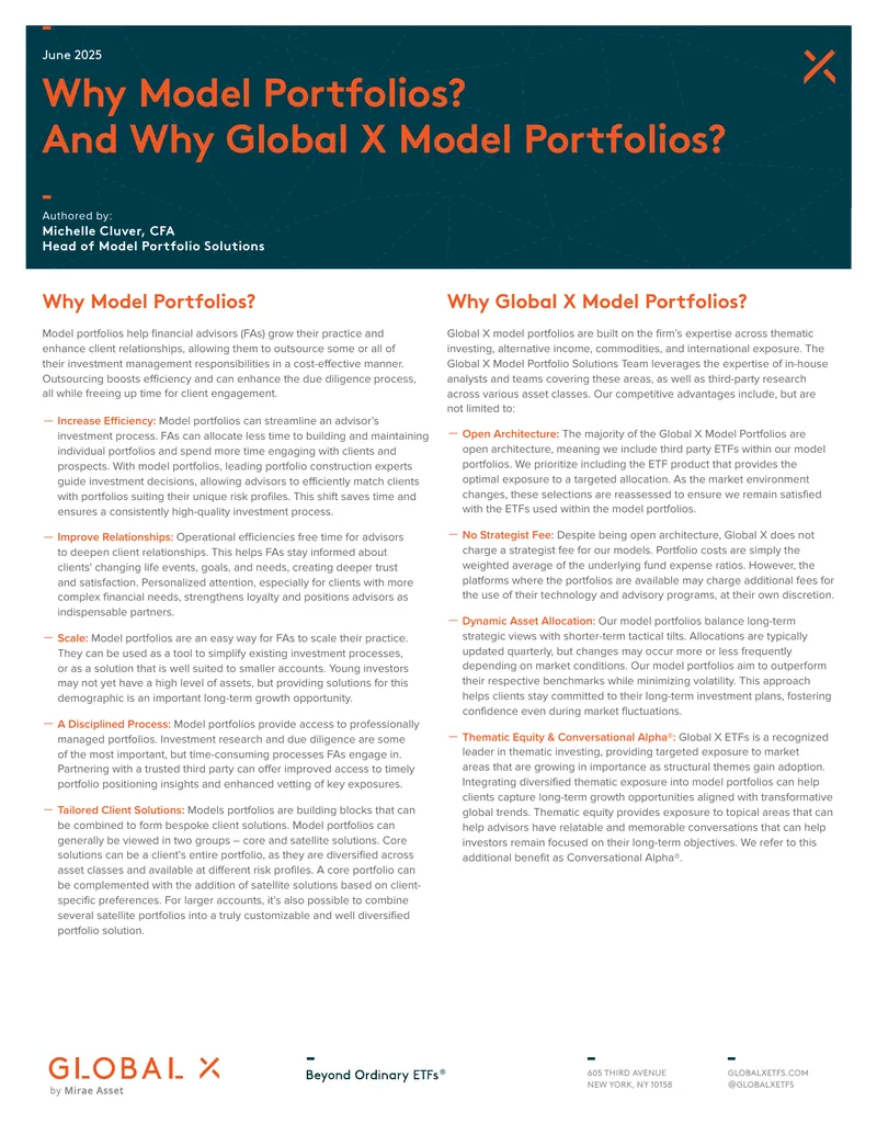Global X Model Portfolios Overview