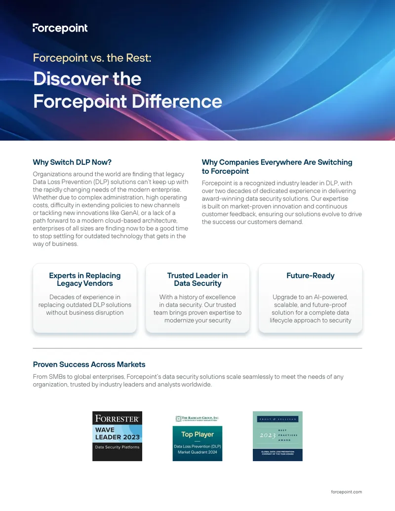 Forcepoint Data Loss Prevention Solutions Overview