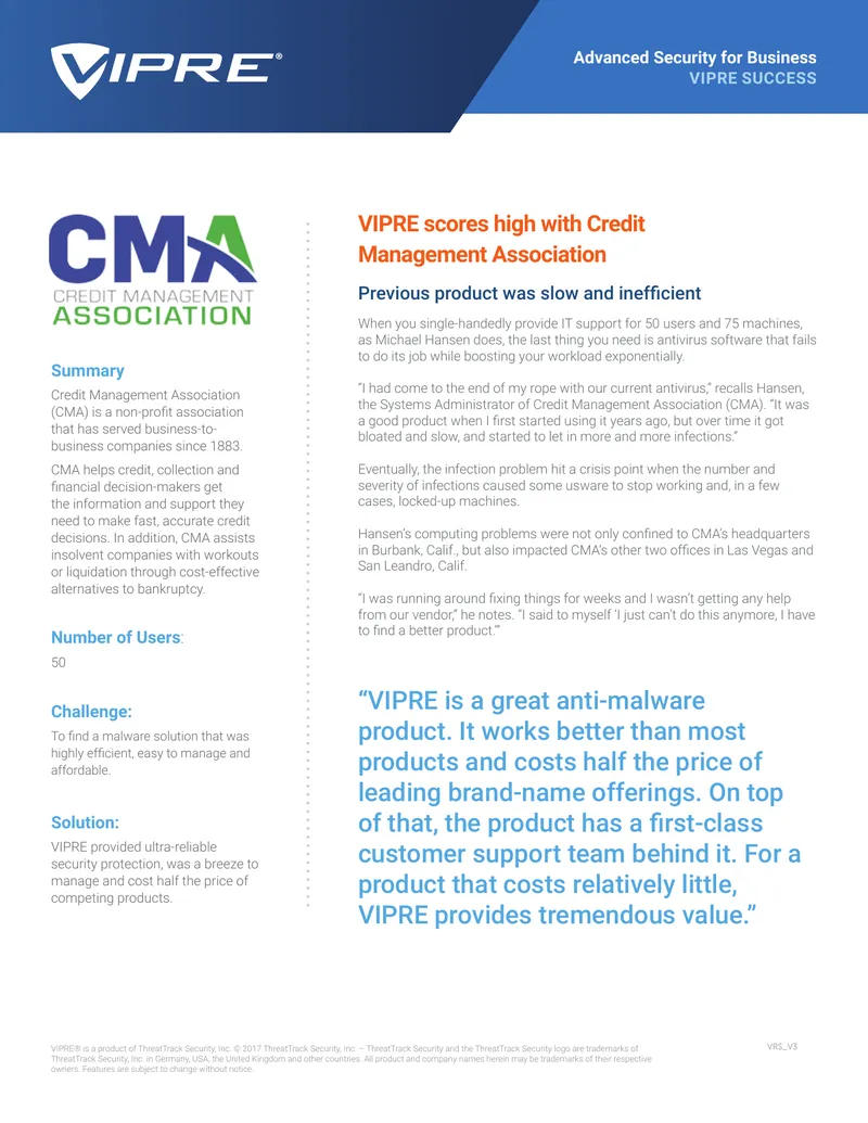 VIPRE Antivirus Implementation Case Study