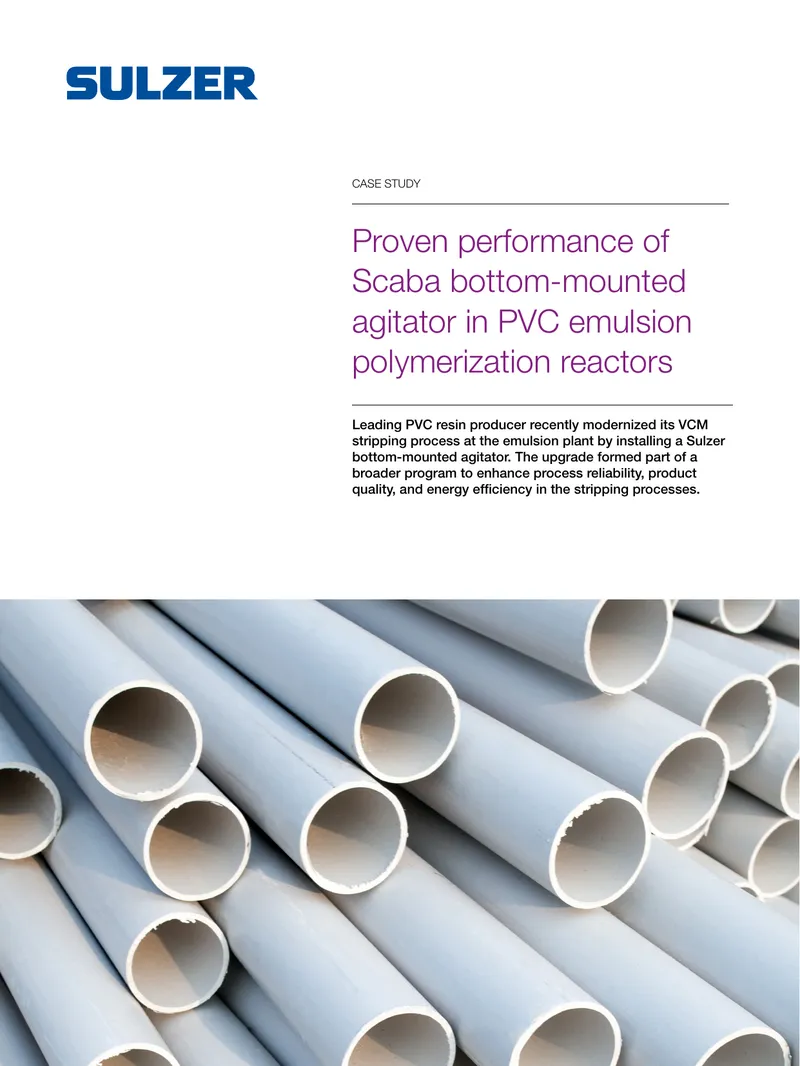 Performance of Scaba Agitator in PVC Emulsion Polymerization