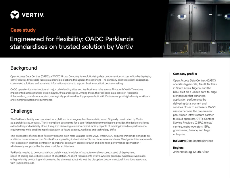 Open Access Data Centres Parklands Case Study