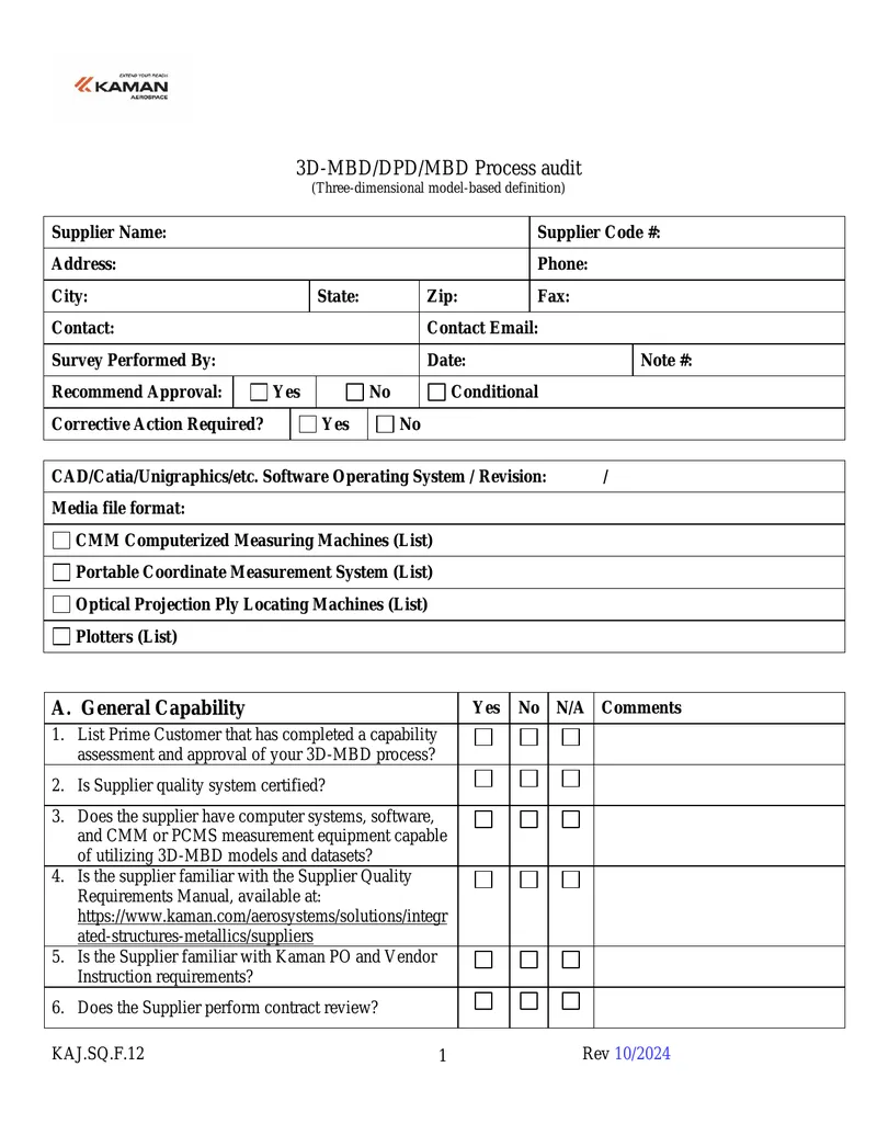 3D-MBD Process Audit Documentation