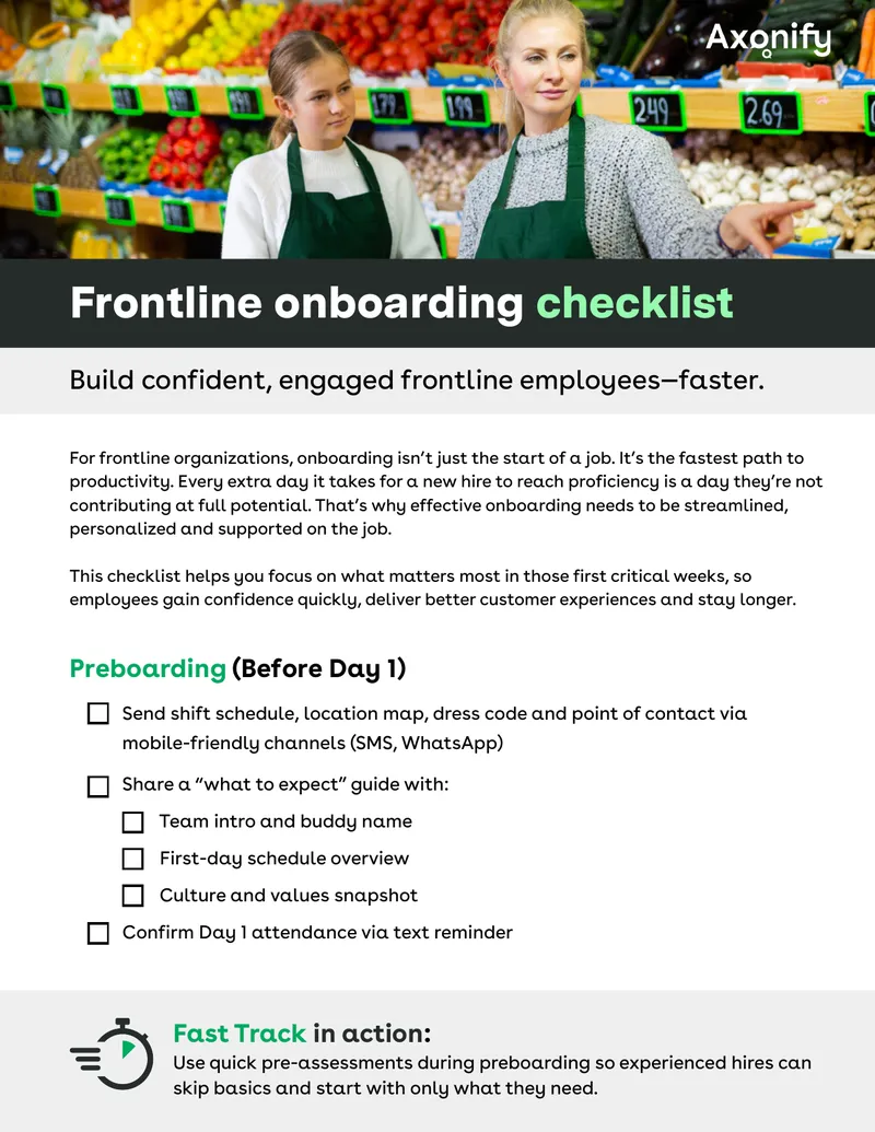Frontline Onboarding Checklist and Guide