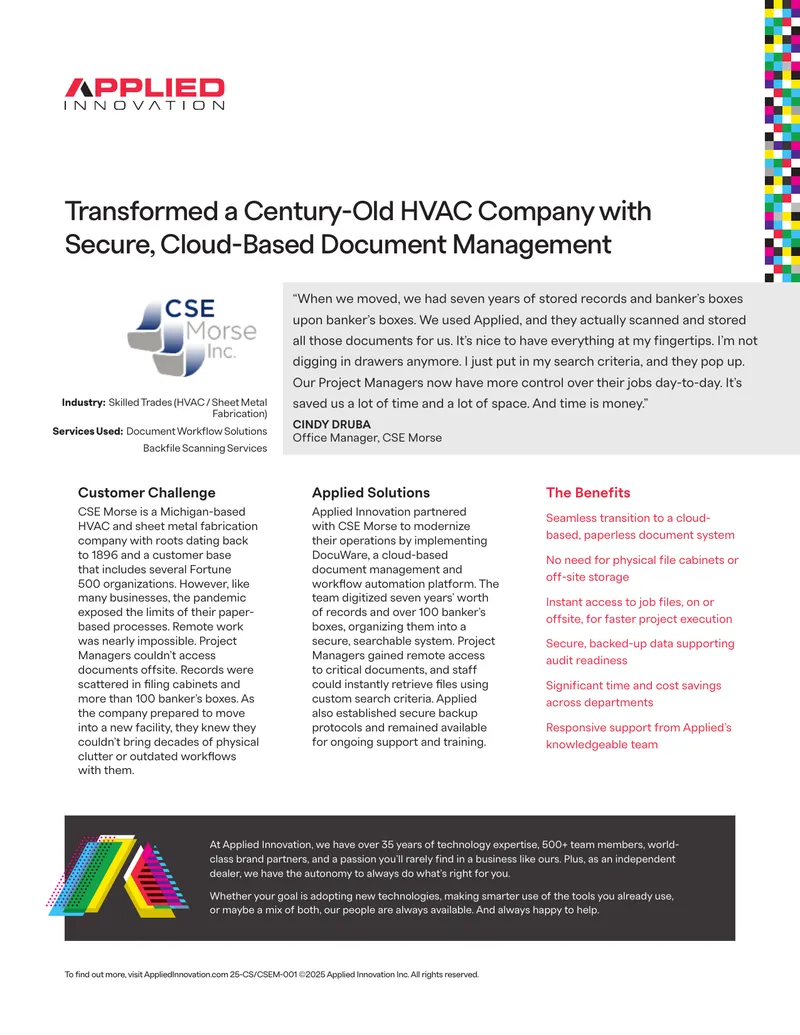 Cloud-Based Document Management Implementation for HVAC Company