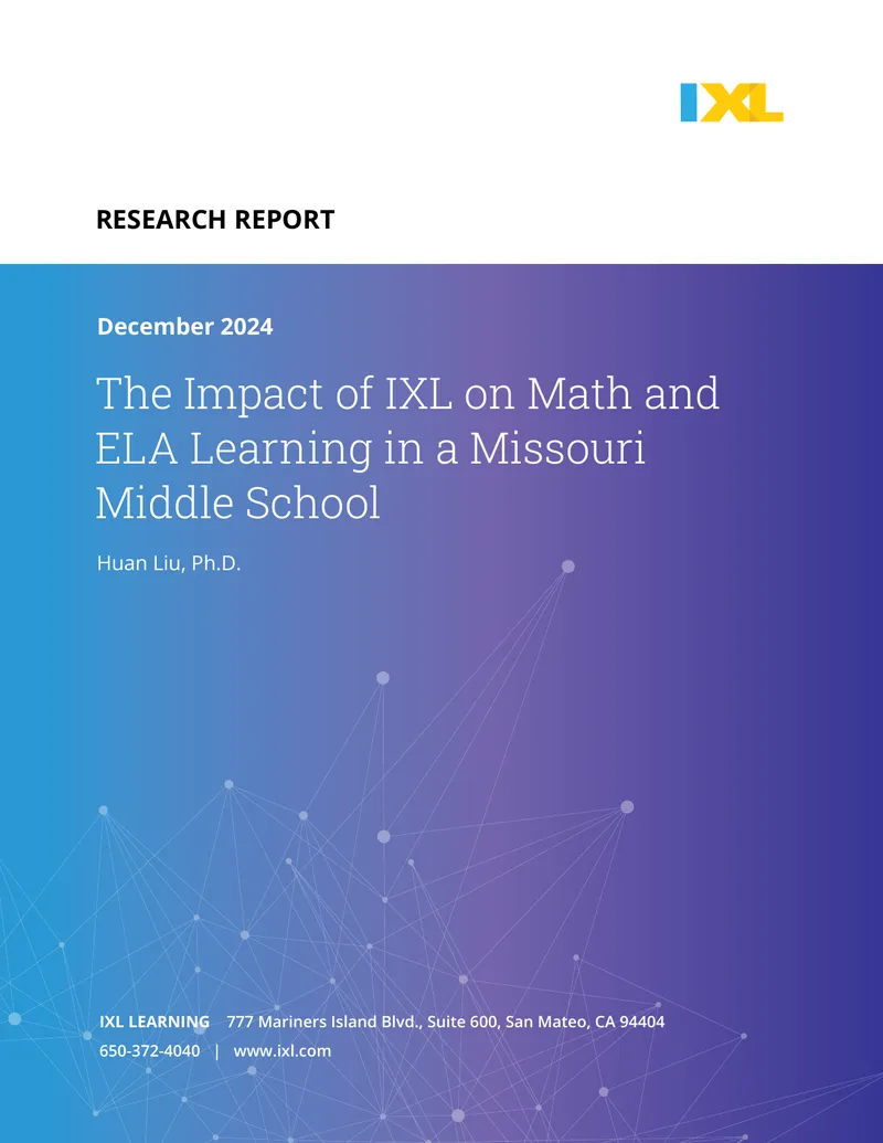 Impact of IXL on Math and ELA Learning