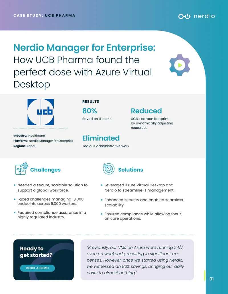 UCB Pharma Case Study on Azure Virtual Desktop Implementation