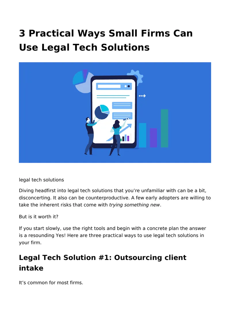 Practical Legal Tech Solutions for Small Firms