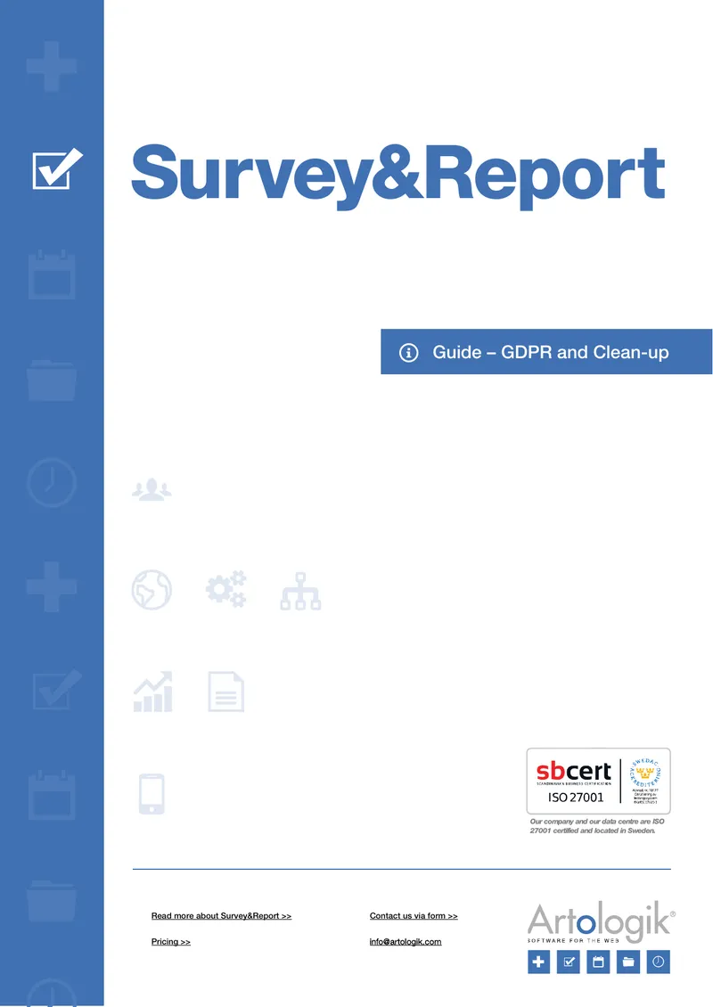 Guide for GDPR Compliance in Survey&Report