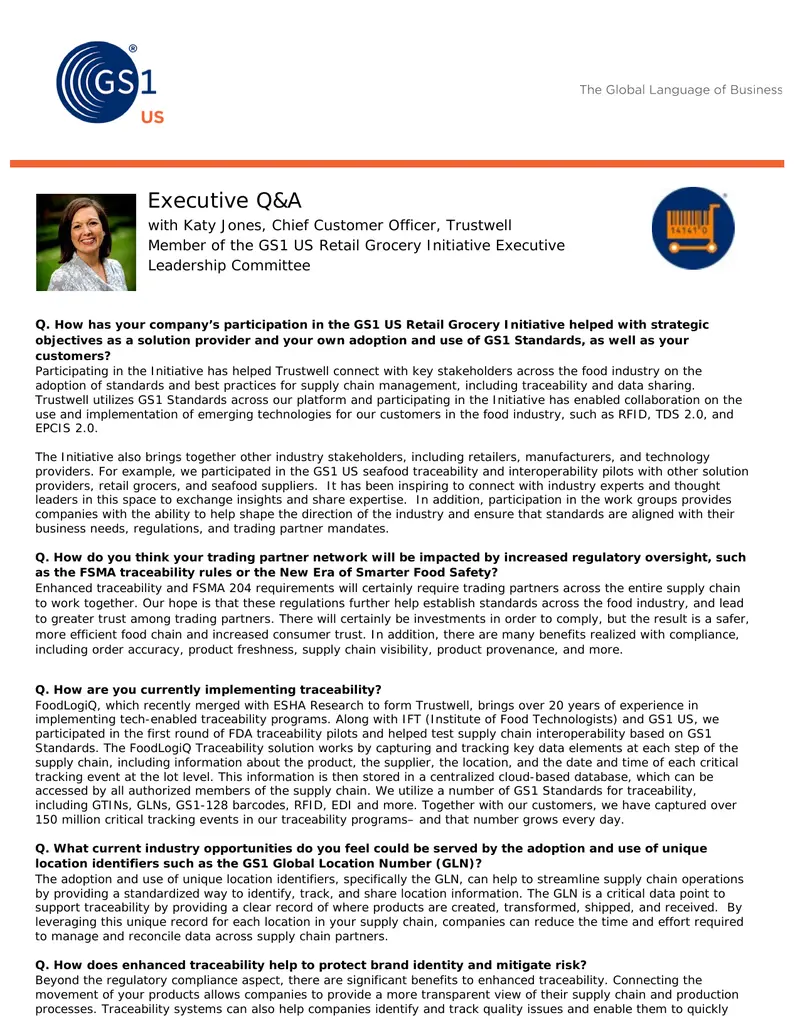 Executive Q&A with Trustwell Chief Customer Officer