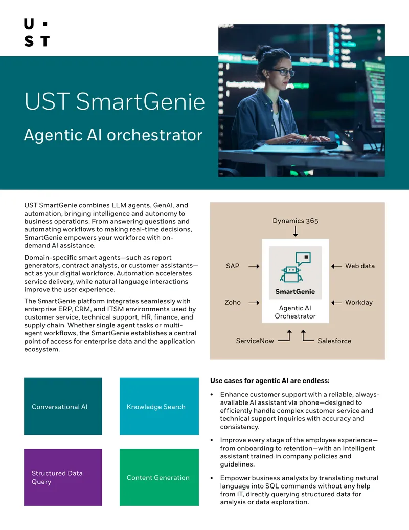 UST SmartGenie Agentic AI Platform Overview