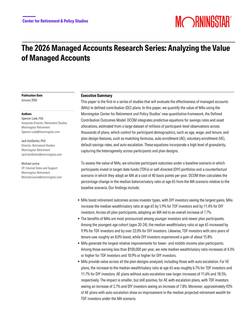 2026 Managed Accounts Research Series Overview