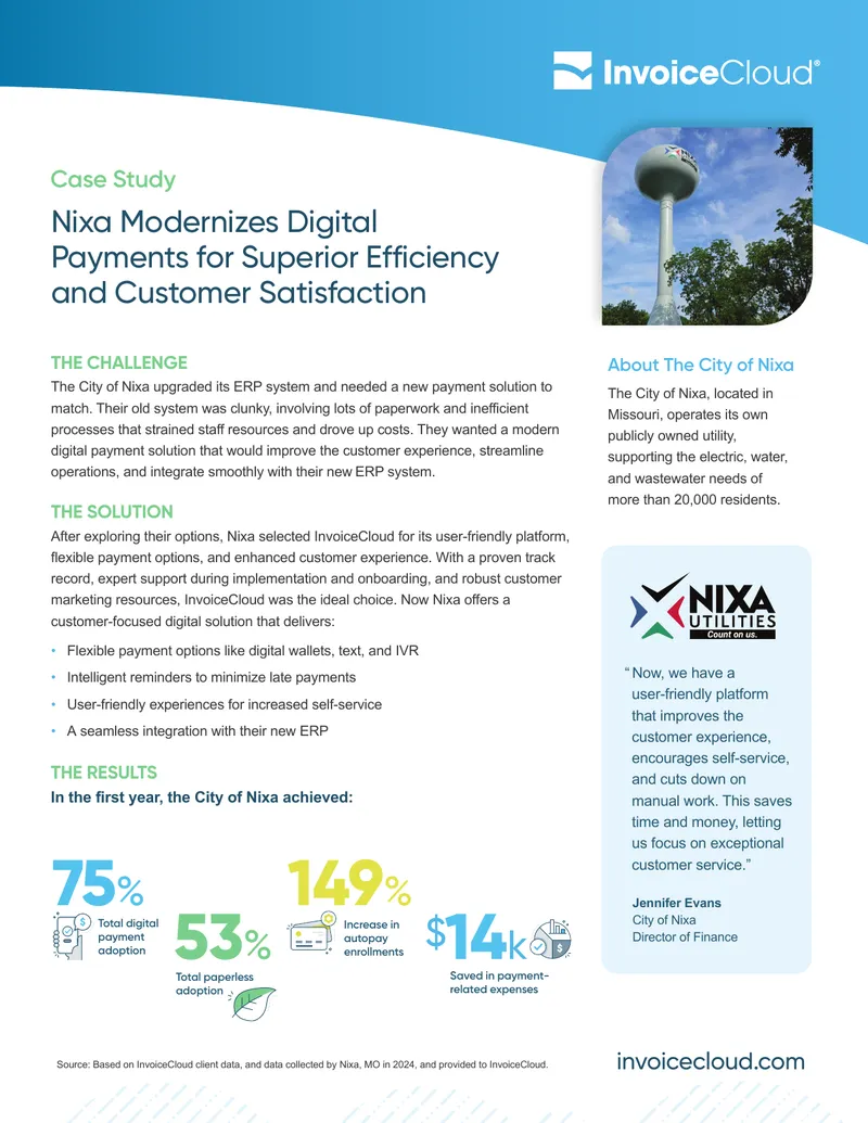 Nixa City Digital Payment Modernization Case Study