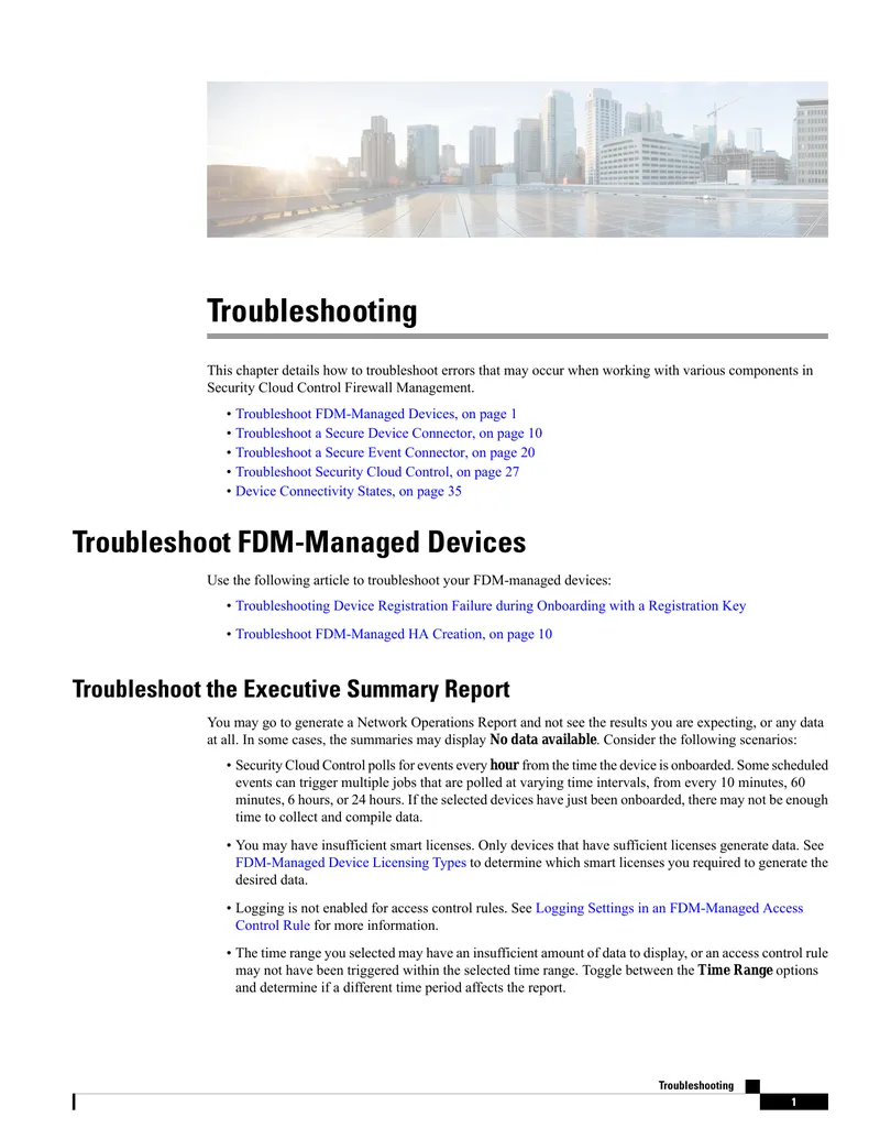 Troubleshooting FDM-Managed Devices Guide preview page 1