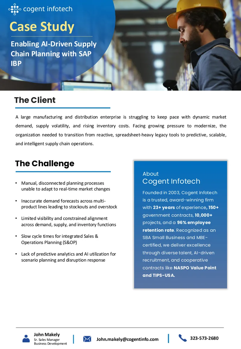 AI-Driven Supply Chain Planning Case Study