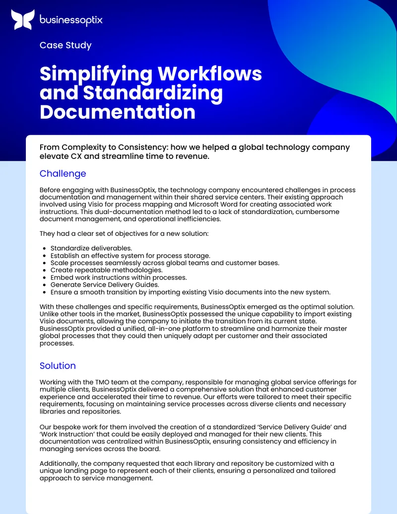 Process Documentation and Management Case Study