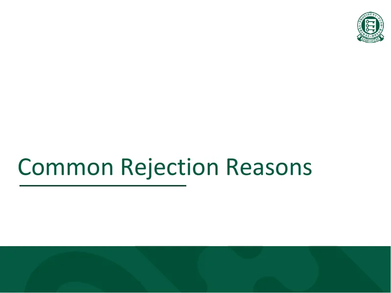 Common Rejection Reasons for E-File Submissions