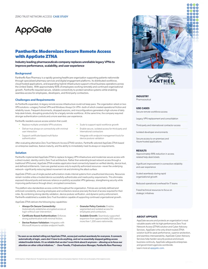 Zero Trust Network Access Implementation Case Study