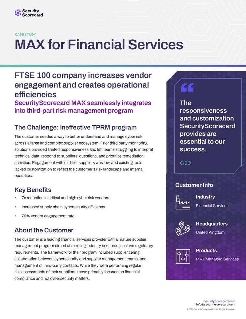 MAX Managed Services Case Study for Financial Services