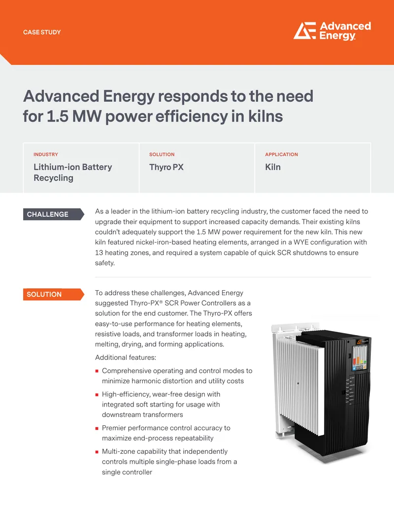 Thyro PX Solution for Kiln Power Efficiency