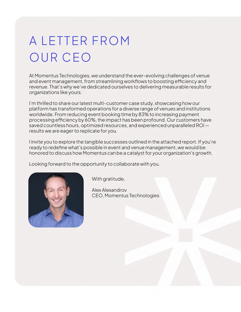 Multi-Customer Case Study on Momentus Platform Impact