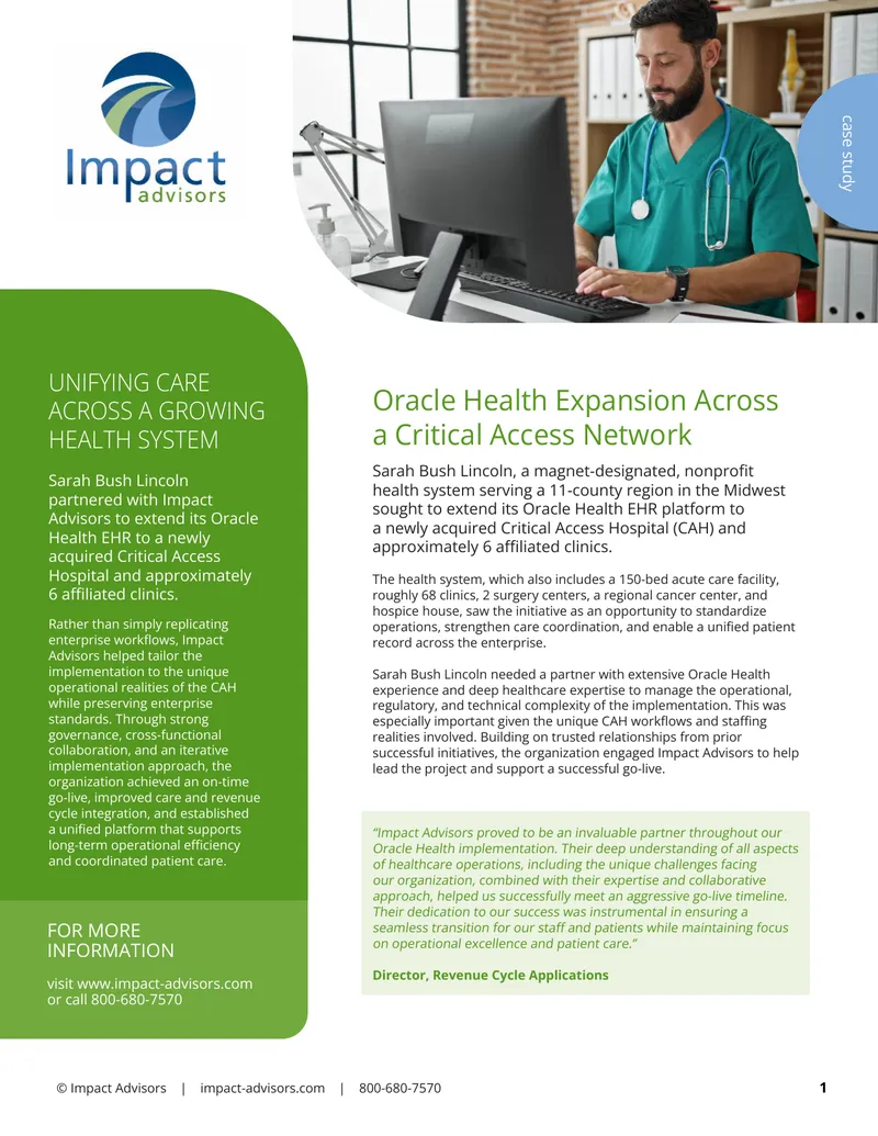 Oracle Health EHR Implementation Case Study