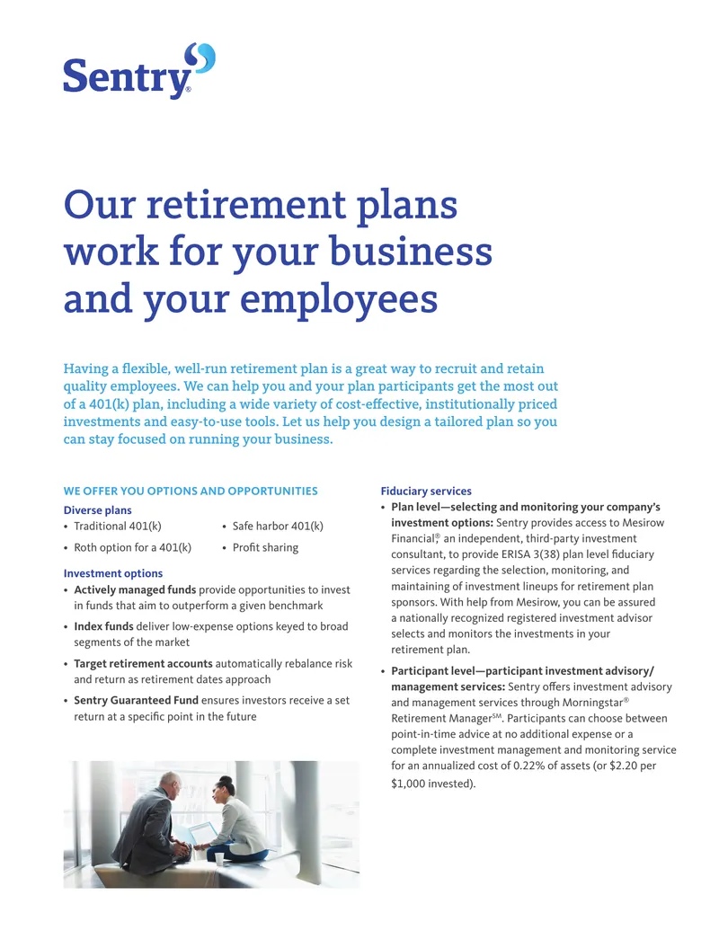 Retirement Plan Options and Services Overview