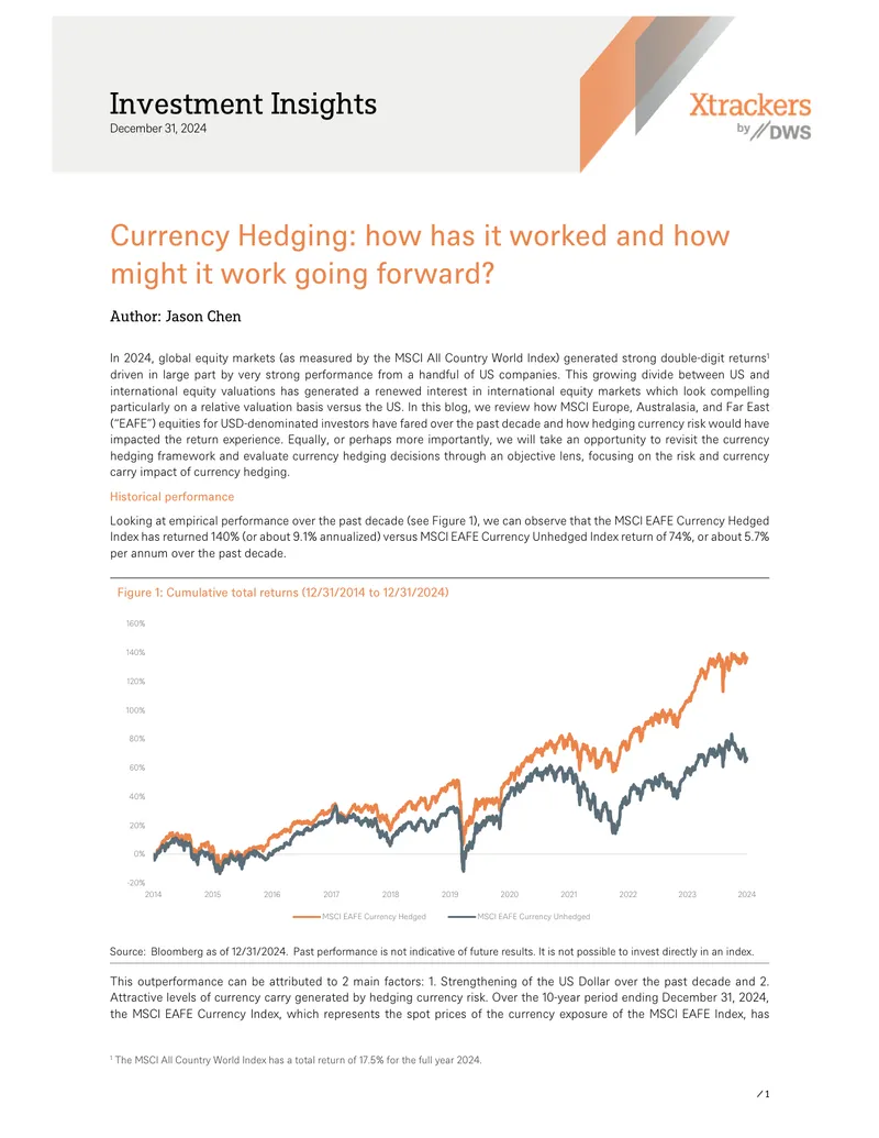 Currency Hedging Performance Analysis and Framework