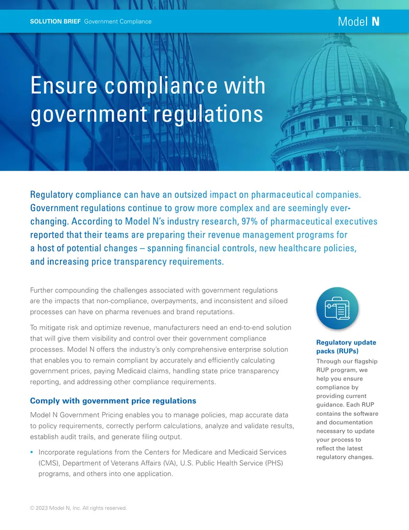 Government Compliance Solutions for Pharmaceutical Companies