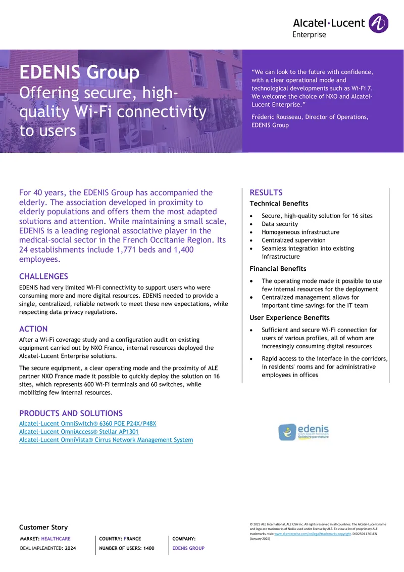 EDENIS Group Wi-Fi Connectivity Implementation Case Study