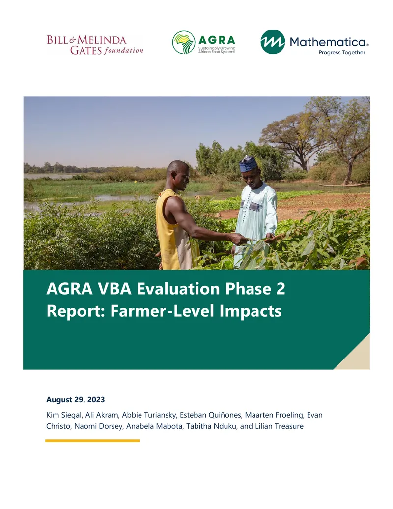AGRA VBA Evaluation Phase 2 Report on Farmer-Level Impacts