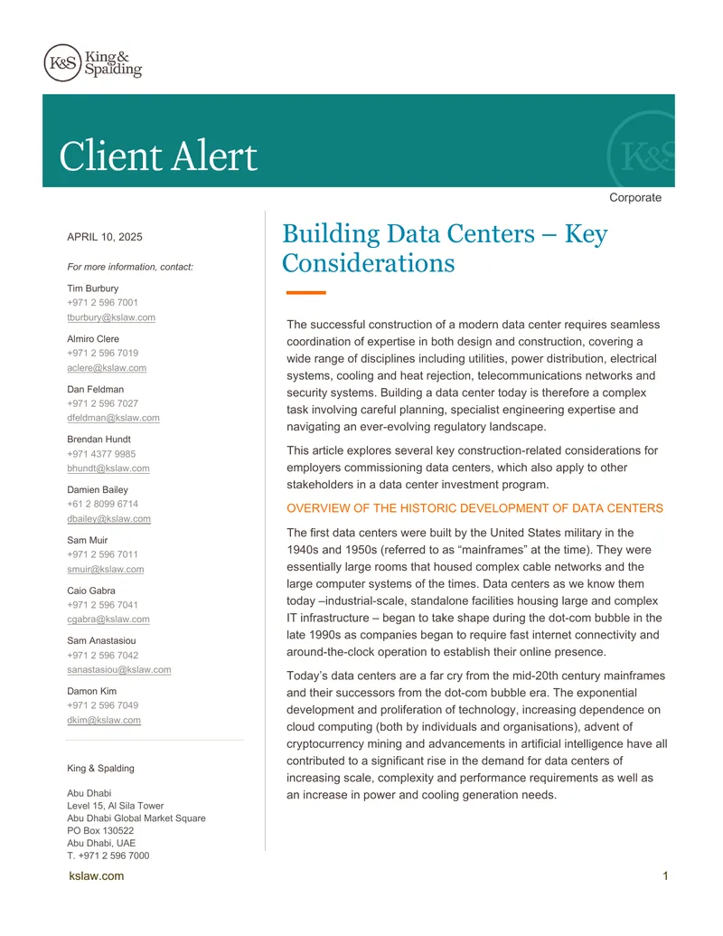 Building Data Centers Key Considerations