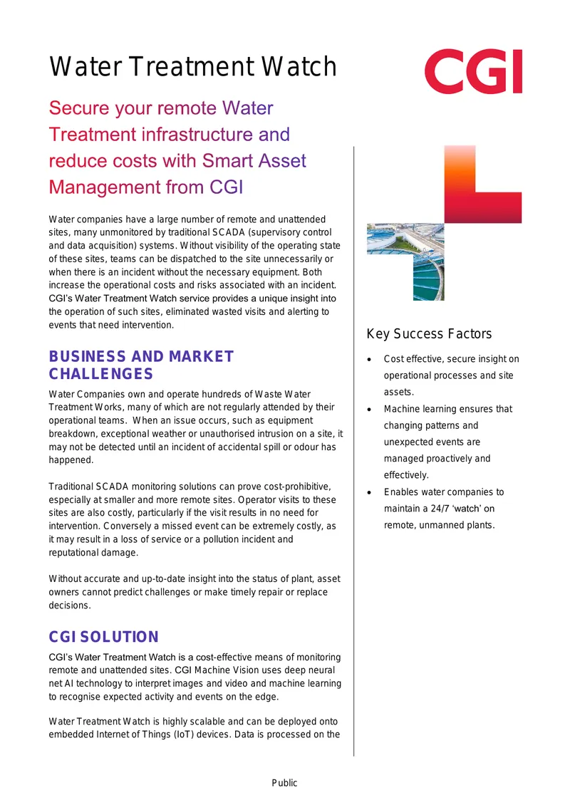 Water Treatment Watch Monitoring Solution