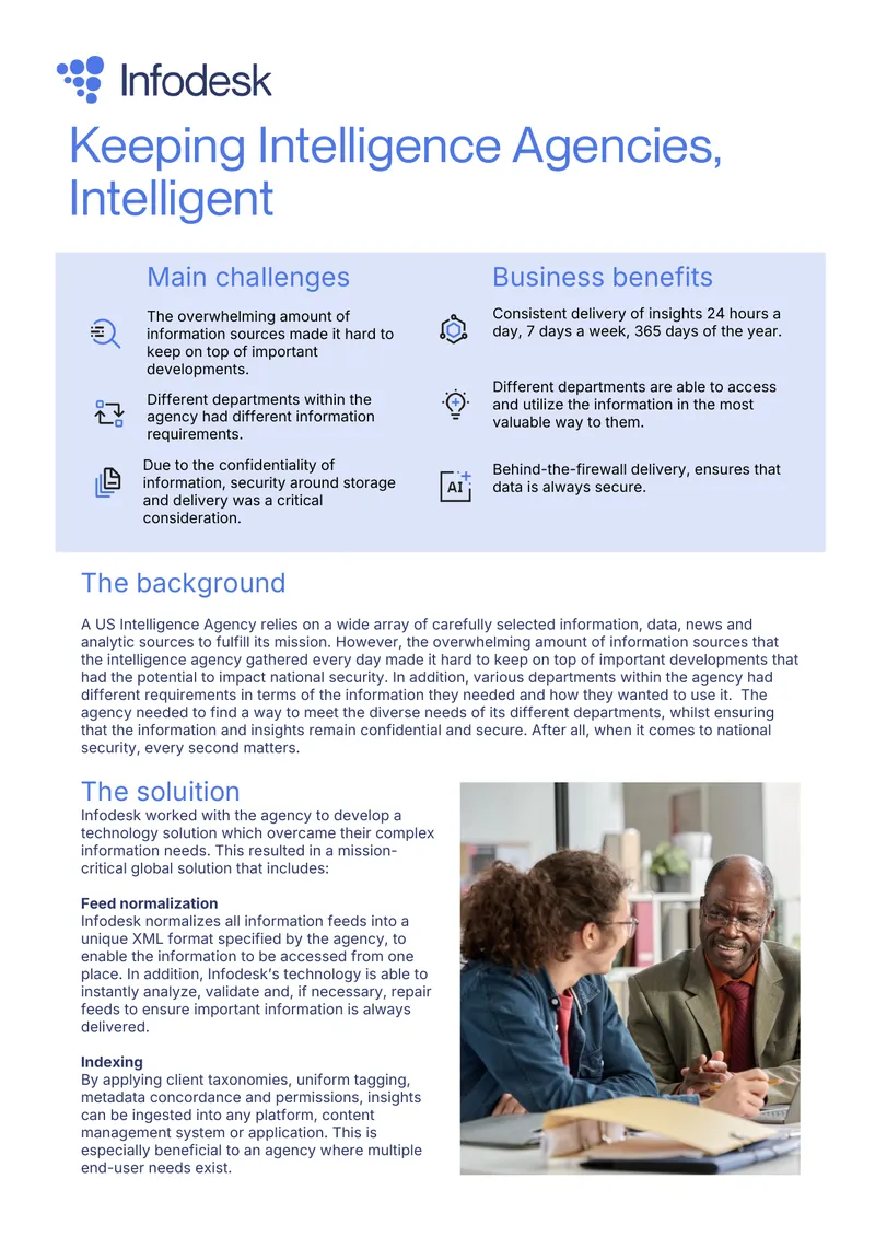 Intelligence Agency Information Management Solution